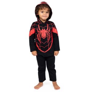 marvel spider-verse miles morales little boys zip up cosplay coverall 7-8