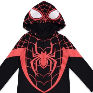 Marvel Spider-Verse Miles Morales Little Boys Zip Up Cosplay Coverall 7-8