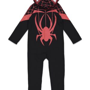 Marvel Spider-Verse Miles Morales Little Boys Zip Up Cosplay Coverall 7-8