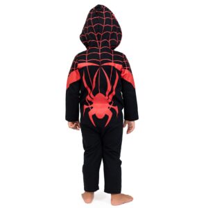 Marvel Spider-Verse Miles Morales Little Boys Zip Up Cosplay Coverall 7-8