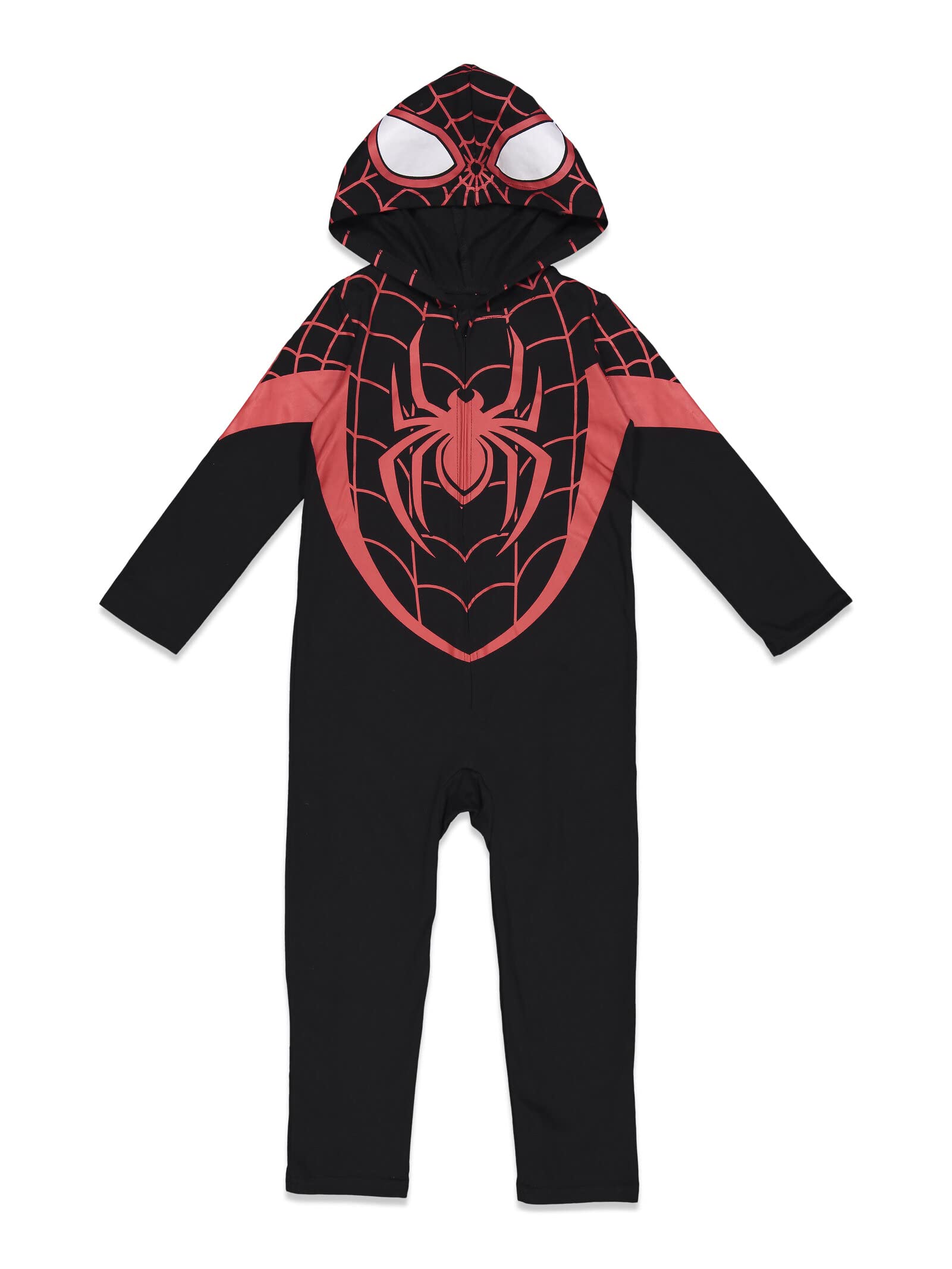 Marvel Spider-Verse Miles Morales Little Boys Zip Up Cosplay Coverall 7-8