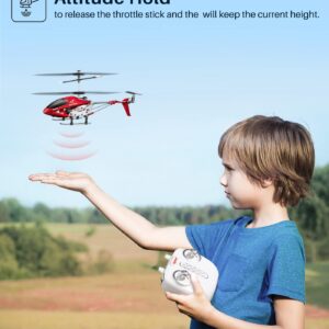 Syma RC Helicopter for Adults Kids with Altitude Hold, 2 Rechargeable Battery (Rose Red)