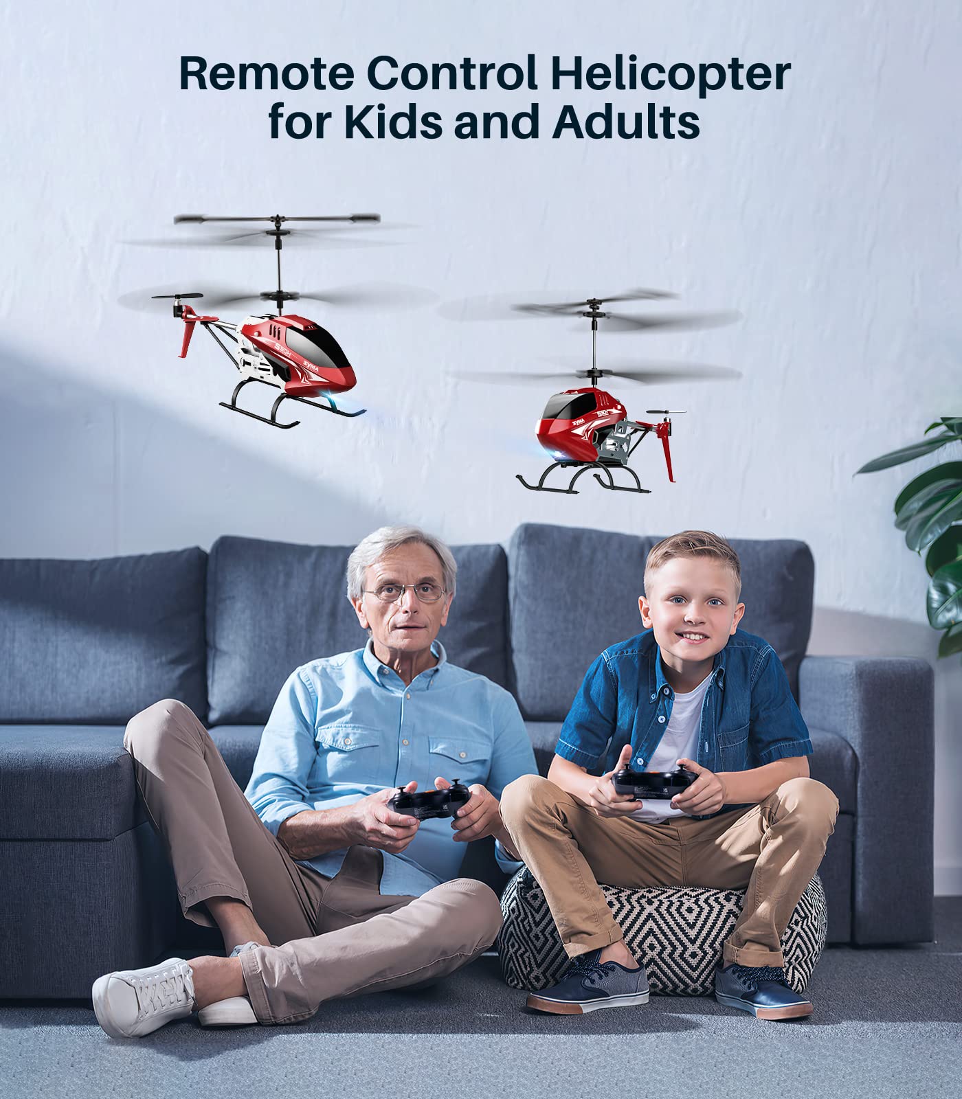 SYMA Remote Control Helicopter, S50H RC Helicopter with 16 Mins Flight Time, Altitude Hold and One-Key Take Off/Landing RC Plane, Gyro Stabilizer, 3.5 Channel, Gift Helicopter Toys for Kids Adults