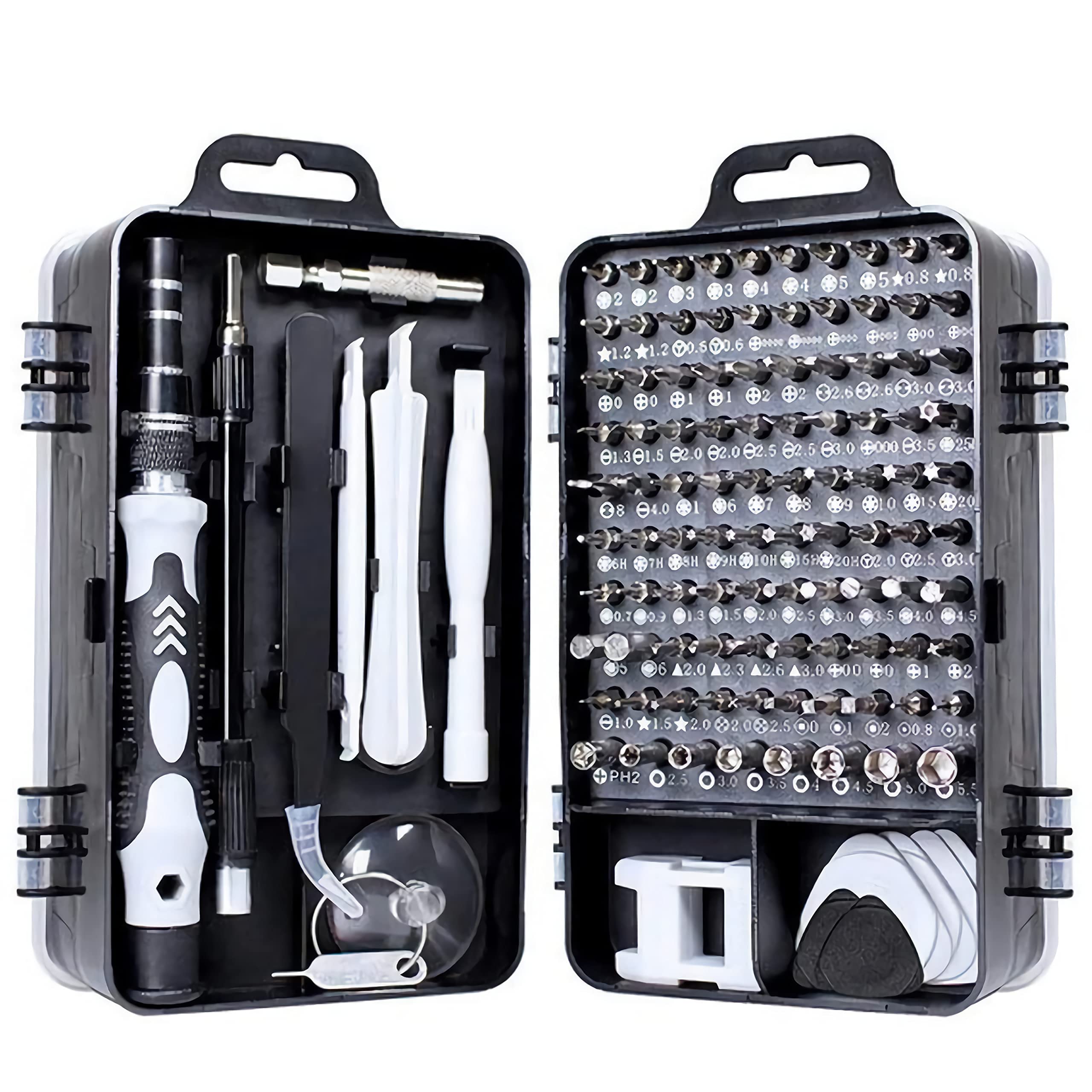 115 in 1 Screwdriver Set, magnetic DIY Precision Tool kit for Glasses PC Laptop Mobile Cell Phone Digital Watch (Taihom 115 in 1 Black)