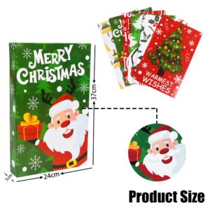 SULOLI Christmas Gift Boxes with Lids, 12 Pack Patterned Shirt Clothes Boxes for Christmas Wrapping Gifts