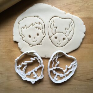 Sweet Prints Inc Set of 2 Bride of Frankenstein and Frankenstein Monster Cookie Cutter - Dishwasher Safe (3")