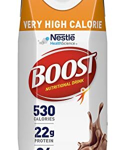 Boost Very High Calorie Nutritional Drink Chocolate Made with Natural Chocolate Flavor & No Artificial Flavors, Colors & Sweeteners, 8 FL OZ (Pack of 12)