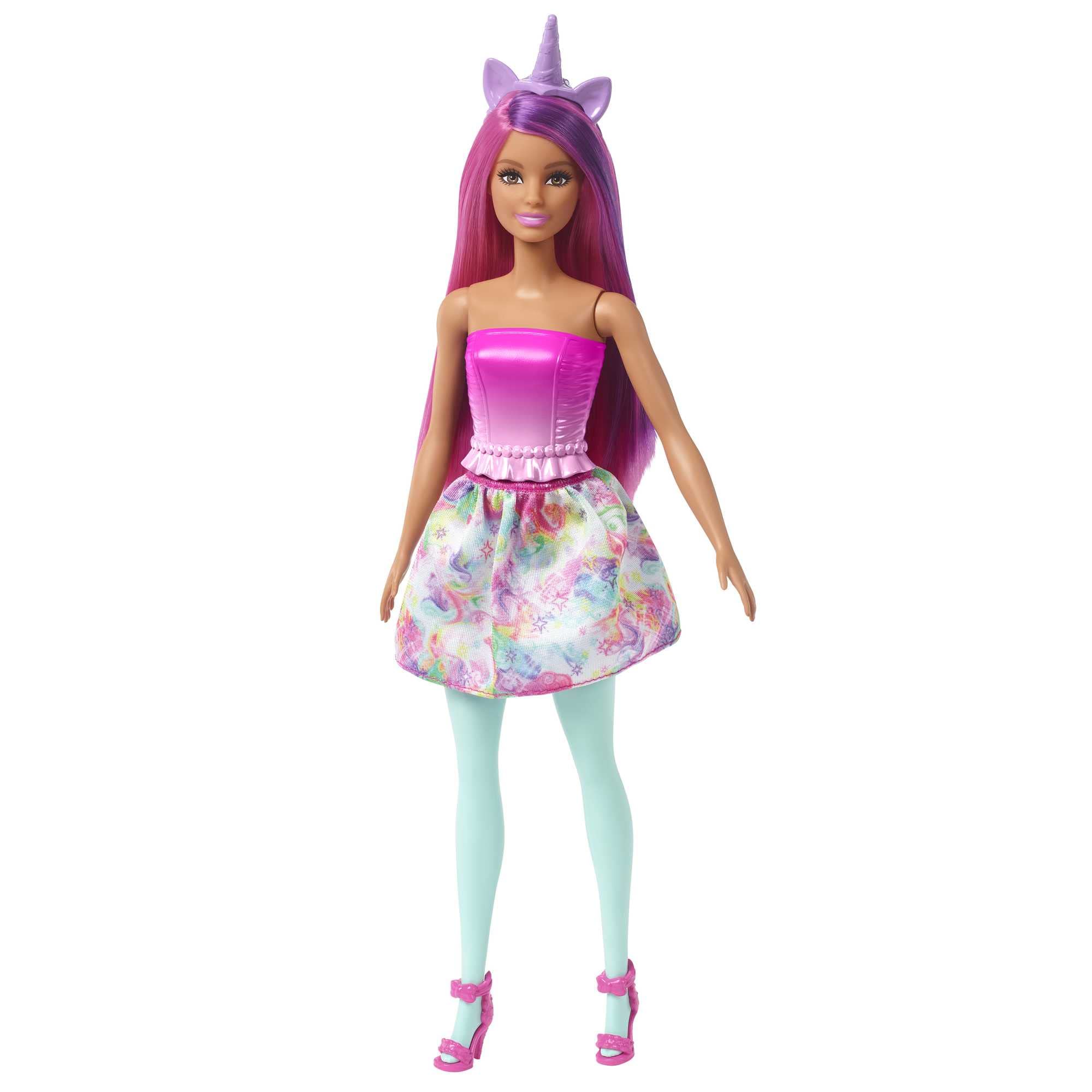 Barbie Dreamtopia Doll with Clothes & Accessories, Fairytale Dress-Up Set with Mermaid Tail, Baby Unicorn, Dragon Pet & More