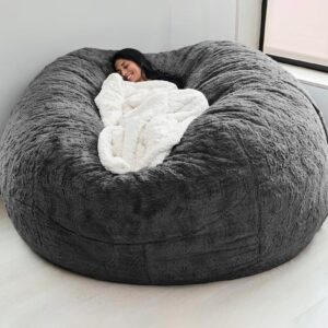 Sofa Bean Bag Useful Dust-Proof Extra Large Bean Bag Chair Cover Grey