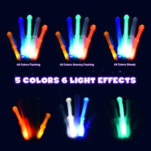 Cool Toys LED Gloves,Boys Toys Age 6-8 8-12 Year Old with 6 Flash Mode,Great Stocking Stuffers for Halloween Christmas Birthday Parties,Fun Toys Gift for 6 7 8 9 10 11 12 Year Old Girls Boys(1 Pair)