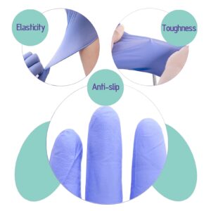 Dr.GreenPanda Medium 1000pcs Great Value Blue Nitrile Medical Exam Gloves Food Safe for Healthcare Food Prep Food Handling Cooking Cleaning Multipurpose Light Work Latex Free Powder Free Non-Sterile