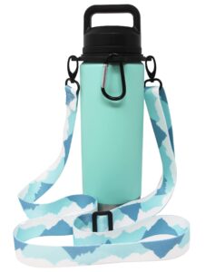 one missionx bottle sling for yeti rambler, shoulder strap carrier for 64oz 46oz 36oz 26oz 18/12oz water bottles, durable accessories for walking & hiking (summit, rambler 12 18 26 36 46 64 oz)