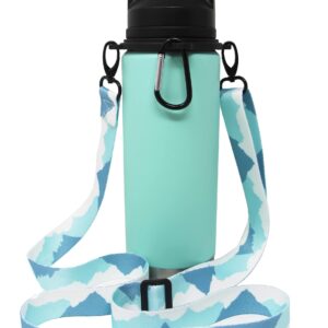 One MissionX Bottle Sling for YETI Rambler, Shoulder Strap Carrier for 64oz 46oz 36oz 26oz 18/12oz Water Bottles, Durable Accessories for Walking & Hiking (Summit, Rambler 12 18 26 36 46 64 oz)