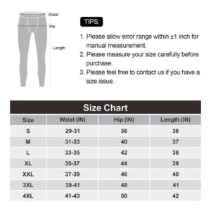 SIMIYA 2 Packs Mens Long Johns, Thermal Underwear for Men Soft Base Layer Mens Thermal Pants for Cold Weather