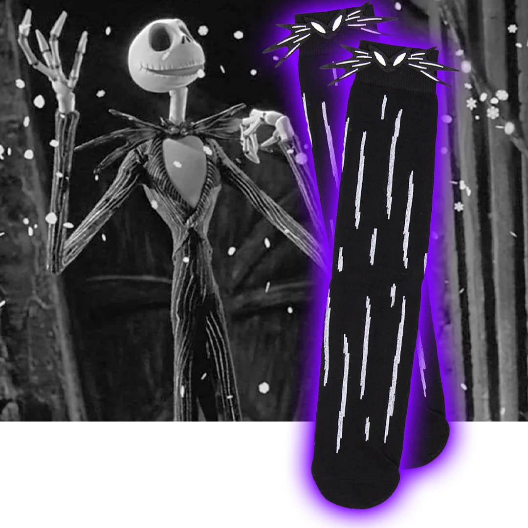 Bioworld Nightmare Before Christmas Jack Skellington 3D Bowtie Costume Adult Crew Socks