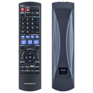 New N2QAYB000197 Replacement Remote Control Applicable for Panasonic DVD VCR Recorder DMR-EZ48 DMR-EZ48V DMR-EZ485V DMR-EZ485 DMR-EZ48VK DMR-EZ485VK