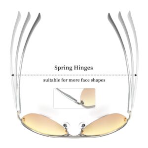 Crabegg Aviator Sunglasses for Women Polarized Mirror Oversized Mirrored (pink)