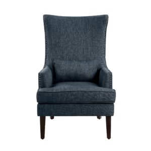 Lexicon Wallace Fabric Wingback Accent Chair, Indigo