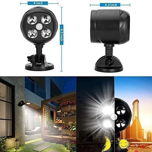 Yoyutrre Motion Sensor Outdoor Lights,Outdoor Battery Operated Lights,12W 600 Lumen Motion Detector Lights for Outside,6000K LED Security Lights Motion Outdoor Spotlight for House Wall,Yard and Stairs