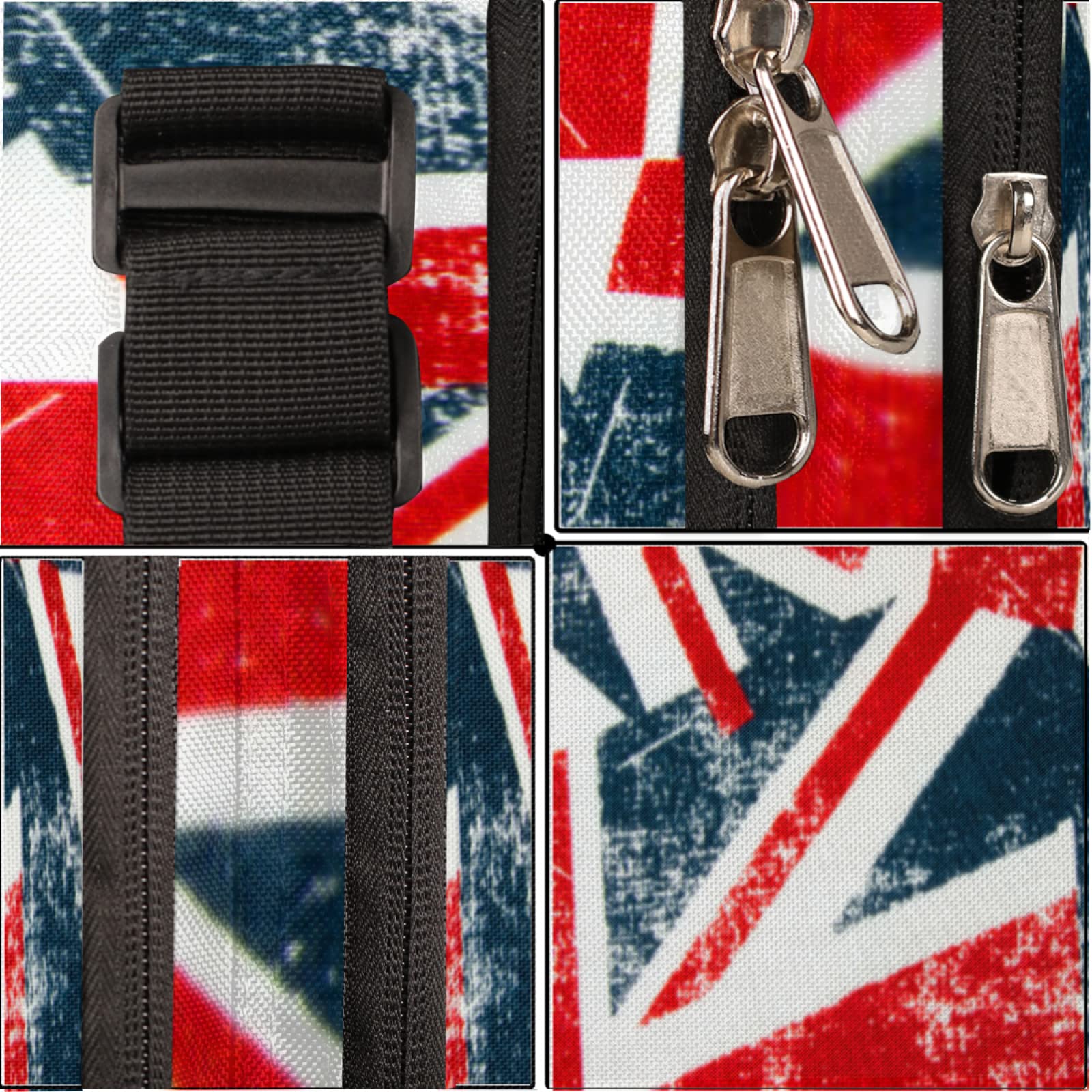 British Flag Crossbody Bag for Women Men, Vintage London Messenger Bag Lightweight Sling Purse Portable Daypack Waterproof Shoulder Bag for Sport Travel Work Business Leisure Festivals