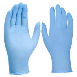 SwiftGrip Disposable Nitrile Exam Gloves, 3-mil, Blue, Nitrile Gloves Disposable Latex Free, Medical Gloves, Cleaning Gloves, Food-Safe Rubber Gloves, Powder Free, Non-Sterile, 50-ct Box (Large)