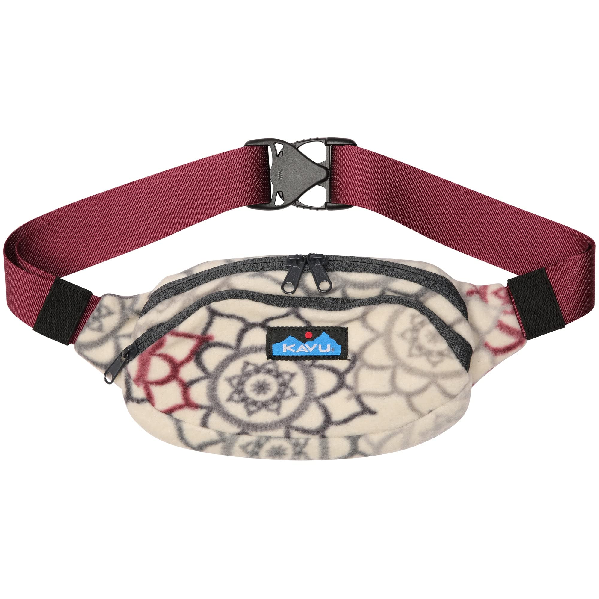 KAVU Polar Spectator Belt Bag Fleece Hip Fanny Pack-Doily Wonder