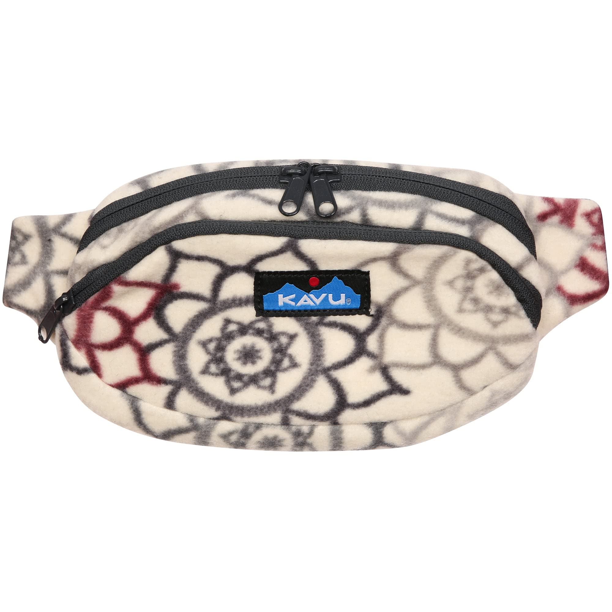 KAVU Polar Spectator Belt Bag Fleece Hip Fanny Pack-Doily Wonder