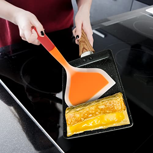 YumOmNom Tamagoyaki Pan, Japanese Cookware, Egg Pan, Rectangle Frying Pan, Kitchen Accessories, Square Pan, Omelette Maker Nonstick, Omelet Pan, Cooking Tools, 7" x 5" Black (5)