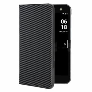 AIOEN Microsoft Surface Duo 2 Case Luxury Carbon Fiber Leather Hybrid PC Phone Case All-Inclusive Anti-Scratch Shockproof Protective Cover Black