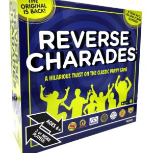 Buffalo Games - Reverse Charades - A Hilarious Twist On The Classic Party & Family Game - Great Party Game - Prompts for All Difficulty Levels - Ages 6 and Up