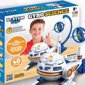 Dr. STEM Toys Gyro Science Kit | Unique Gyroscope Set Amazes Kids with 6 Awesome Science Stunts | Designed in USA for Boys & Girls 8 & Up | Boxed for Easy Gifting