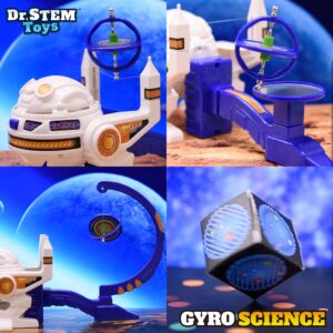 Dr. STEM Toys Gyro Science Kit | Unique Gyroscope Set Amazes Kids with 6 Awesome Science Stunts | Designed in USA for Boys & Girls 8 & Up | Boxed for Easy Gifting