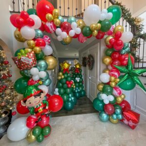 Dark Green Balloons 100pcs Dark Green Balloon Garland Arch Kit 5/10/12/18 Inch Different Sizes Dark Green Matte Latex Balloon for Baby Shower Birthday Jungle Safari Party Decorations Christmas Balloon