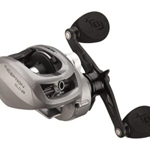 13 FISHING - Inception Slide Baitcast Reel - 8.1:1 Gear Ratio - Left Hand Retrieve (Fresh+Salt) - INSLD2-8.1-LH, Gray