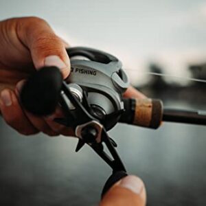 13 FISHING - Inception Slide Baitcast Reel - 8.1:1 Gear Ratio - Left Hand Retrieve (Fresh+Salt) - INSLD2-8.1-LH, Gray