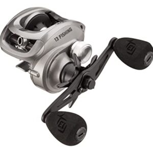 13 FISHING - Inception Slide Baitcast Reel - 8.1:1 Gear Ratio - Left Hand Retrieve (Fresh+Salt) - INSLD2-8.1-LH, Gray