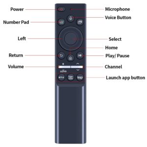 New 2021 Models BN59-01357F Voice Replacement Remote Control for Samsung QLED Smart TVs Compatible with Neo QLED, The Frame and Crystal UHD Series (BN59-01357F)