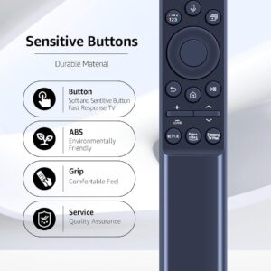 New 2021 Models BN59-01357F Voice Replacement Remote Control for Samsung QLED Smart TVs Compatible with Neo QLED, The Frame and Crystal UHD Series (BN59-01357F)