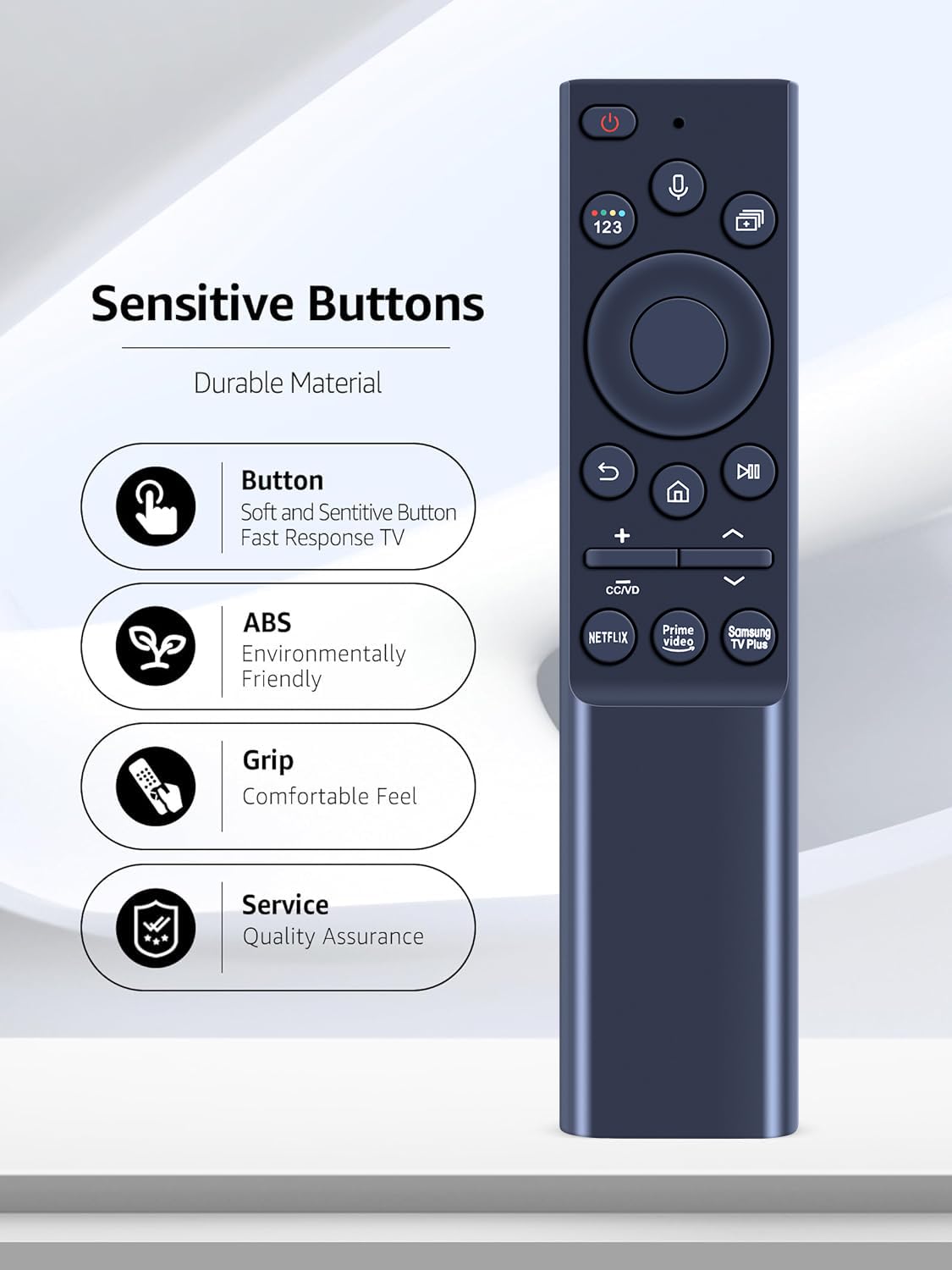 New 2021 Models BN59-01357F Voice Replacement Remote Control for Samsung QLED Smart TVs Compatible with Neo QLED, The Frame and Crystal UHD Series (BN59-01357F)