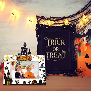 party greeting Halloween Ghost Ceramic Photo Frame Halloween Decorations Halloween Photo Frame Gifts Horizontally Used Size 4x6 Suitable for Halloween Photo Frame Gift Desktop Use (Happy Halloween)