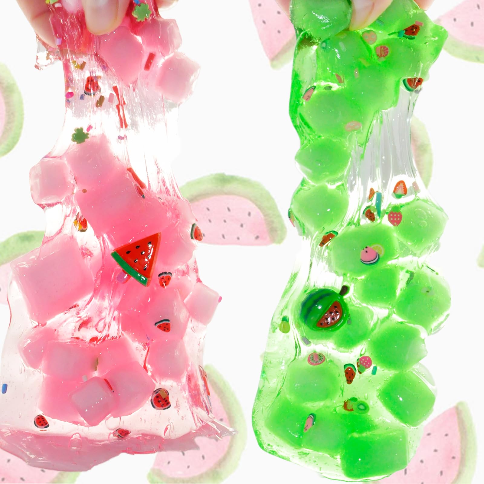 15pack Jelly Cube Slime Kit, Super Soft and Non-Sticky, Birthday Gifts for Girl and Boys