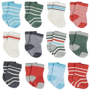 Onesies Brand Unisex Baby 12-Pair Bootie Socks Bear 0-6 Months