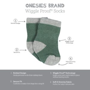 Onesies Brand Unisex Baby 12-Pair Bootie Socks Bear 0-6 Months