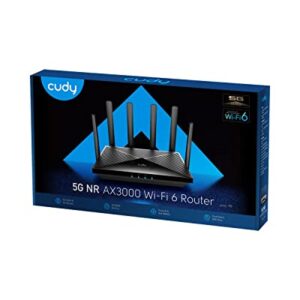 Cudy New 5G NR SA NSA AX3000 WiFi 6 CPE Router, AX3000 Dual SIM 5G Cellular Router, Qualcomm IPQ5018, SDX62, 4 x 4 MIMO, Detachable Antennas, Band Lock, VPN, Zerotier, Cloudflare, P5