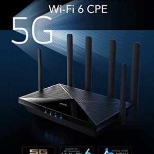 Cudy New 5G NR SA NSA AX3000 WiFi 6 CPE Router, AX3000 Dual SIM 5G Cellular Router, Qualcomm IPQ5018, SDX62, 4 x 4 MIMO, Detachable Antennas, Band Lock, VPN, Zerotier, Cloudflare, P5