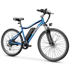 heybike race max electric bike for adults with 500w motor, 22mph max speed, 600wh removable battery ebike, 27.5" electric mountain bike with 7-speed and front suspension
