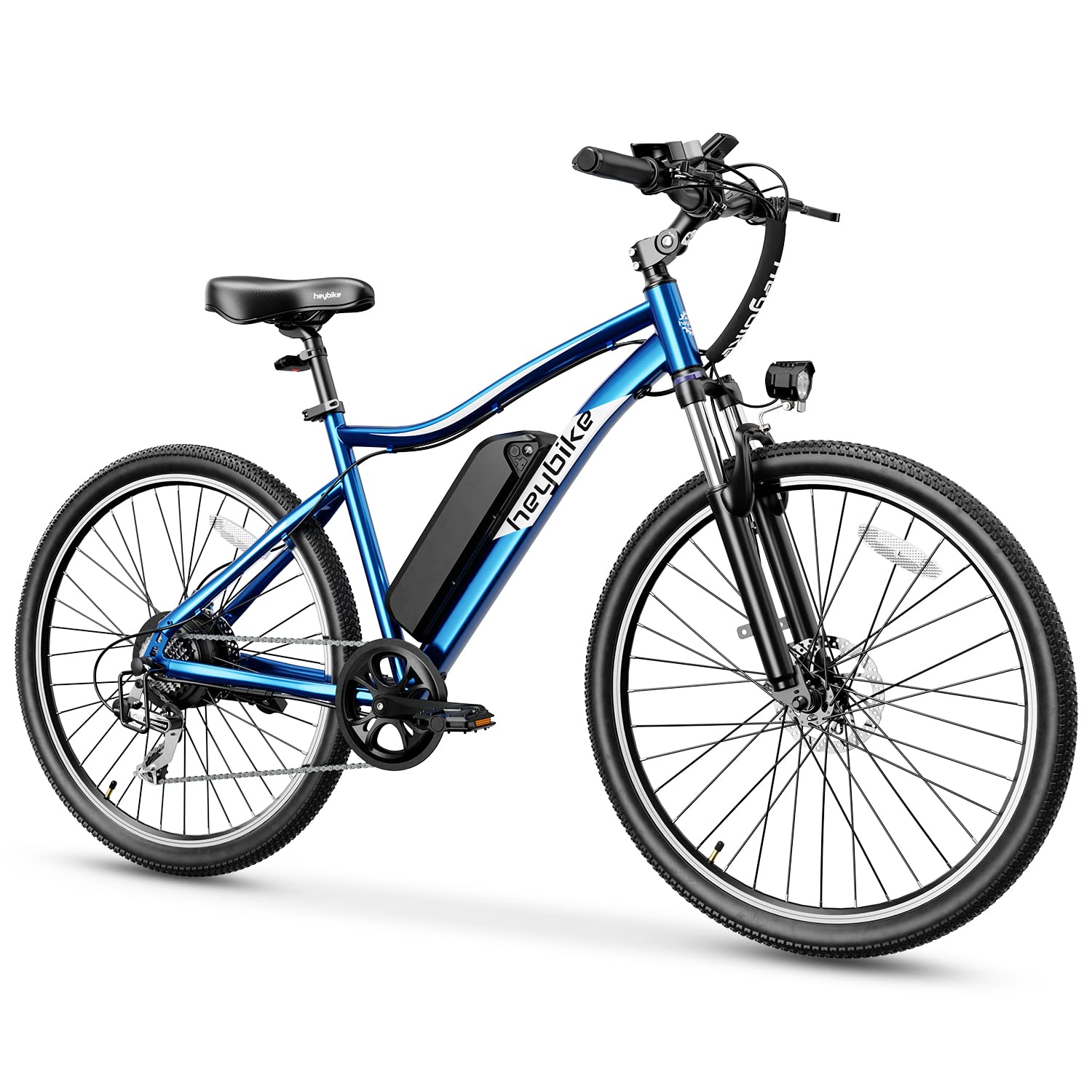 Heybike Race Max Electric Bike for Adults with 500W Motor, 22mph Max Speed, 600WH Removable Battery Ebike, 27.5" Electric Mountain Bike with 7-Speed and front Suspension