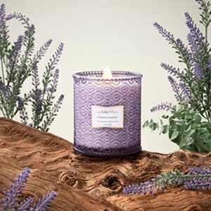 LA JOLIE MUSE Lavender Candle, Large Natural Soy Candle, 90 Hours Burning Time, Wood Wicked Candle, Aromatherapy Candle Gifts for Women, Luxury Candles for Home