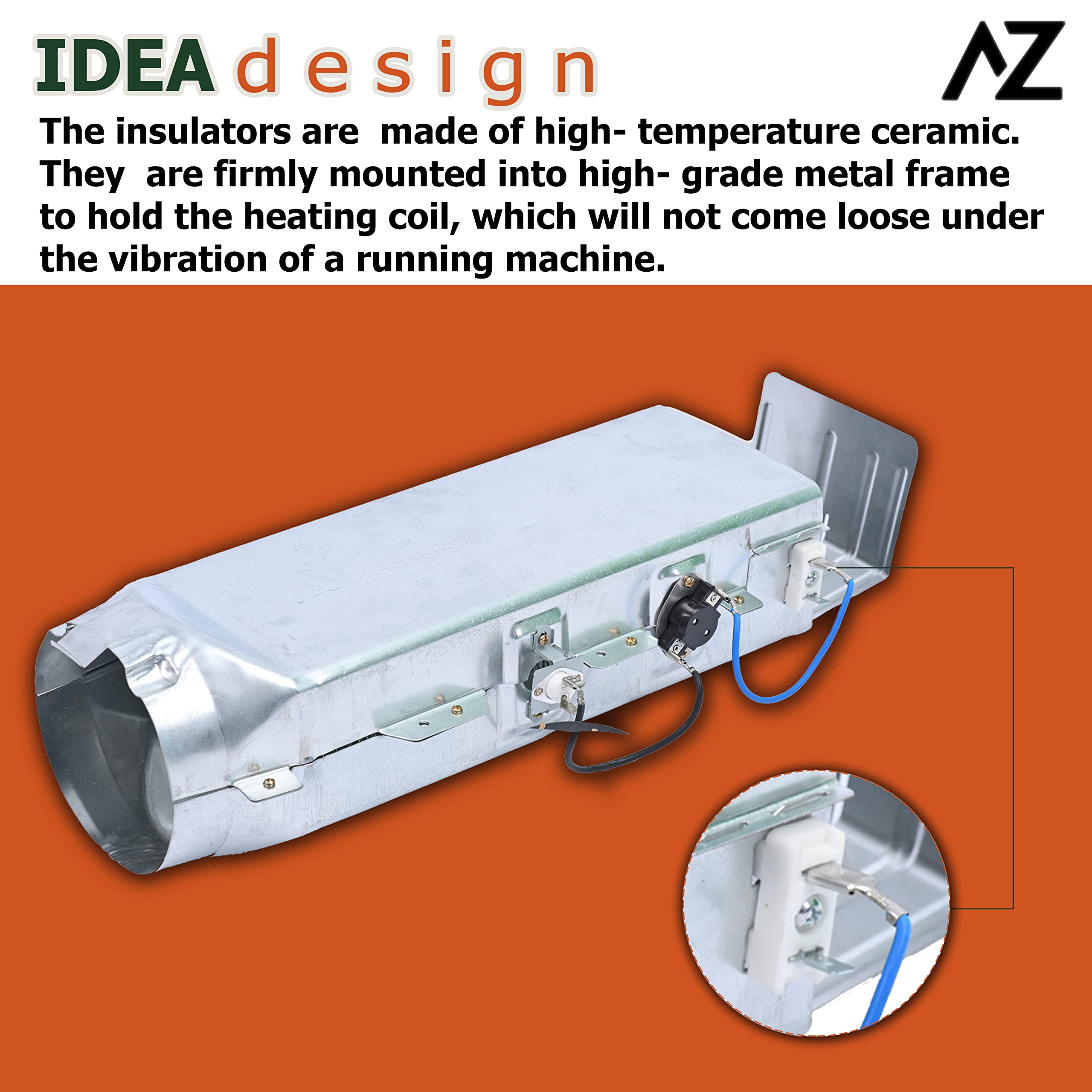 AZ4U Dryer Heating Element Assembly Replaces For Samsung DV422EWHDWR/AA DV395ETPASU/A1 DV365ETBGWR/A3 DV448AEP DV448AEP/XAA DV350AEW DV405ETPASU/AA DV395ETPASUA1 DV365ETBGWRA3 DV448AEPXAA Dryer