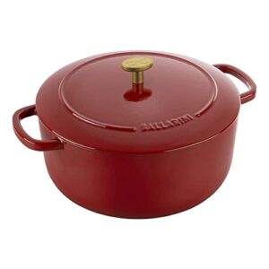 ballarini bellamonte cast iron dutch oven with lid 4.25-qt, serves 3-4, pomodoro red